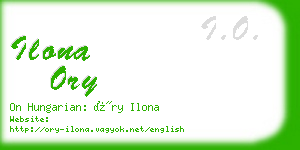 ilona ory business card